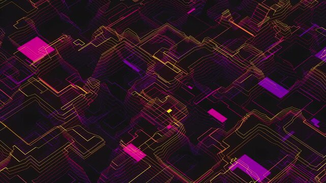 4k Seamless vjloop video of an abstract digital grid for technology and data infrastructure presentations