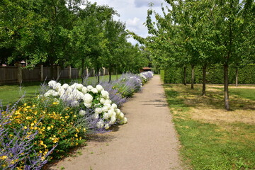 Chateau park Milotice in french style is a national cultural monument in baroque style