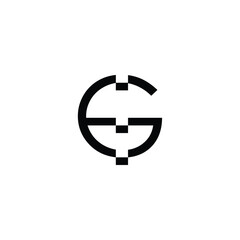 Obraz premium Logo Letter EG Simple Modern