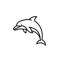 Obraz premium Minimalistic Dolphin Illustration for Marine Life and Ocean Themes