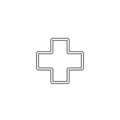 Obraz premium Modern Medical Cross Icon Design for Healthcare and Emergency Services