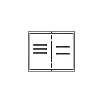 Modern Open Book Illustration for Educational and Literature Use