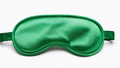 Green Sleeping Eye Mask Isolated For Relaxation And Sleep