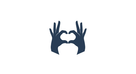 Obraz premium Hands forming a heart shape with fingers.