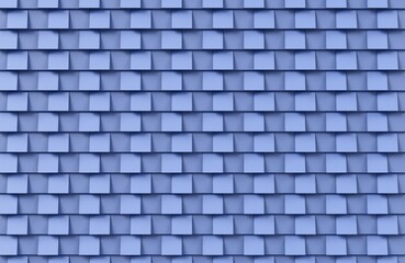 Blue geometric repeating square roof shingles texture illustration.