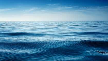 Ocean Waves Calm Water Surface Soft Light Minimalist Background