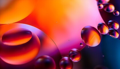 Colorful Abstract Bubble Gradient Design Modern Curves Vibrant Orange Pink Dynamic Visual Energy Fluid Graphic Smooth Spheres Bright Shine Glossy Texture Contemporary Circular Artistic Movement