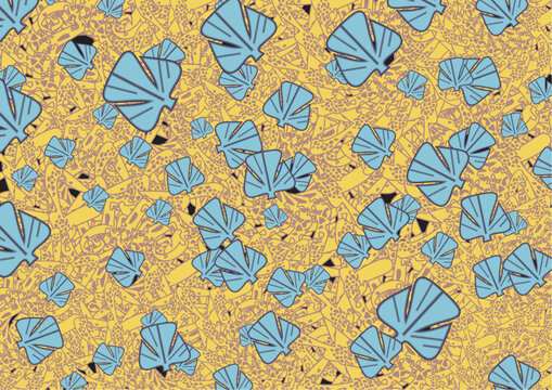 Textural backdrop created floral elements for fabrics or covers. Decorative bright background for interior solutions, business concepts, fashion trends, tiles, prints, dynamic posters, batiks, etc.
