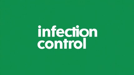 Fototapeta premium A minimal banner shows the words infection control in bold typography on a clean background, promoting awareness in hospitals and clinics.