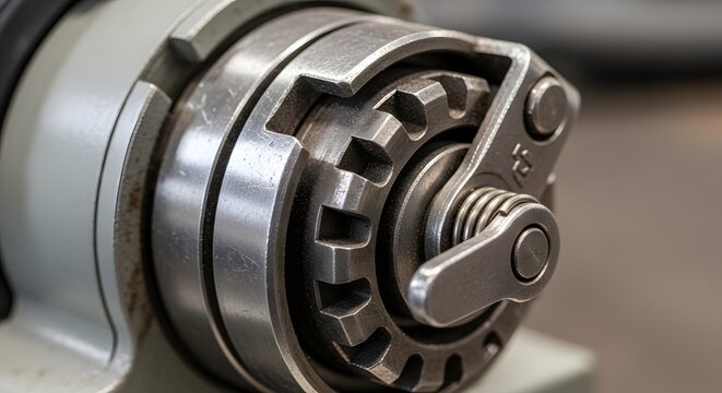 Closeup of Industrial Motor Starter Mechanism.