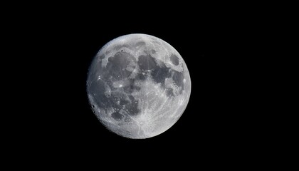 Fototapeta premium The Full Moon On A Black Background