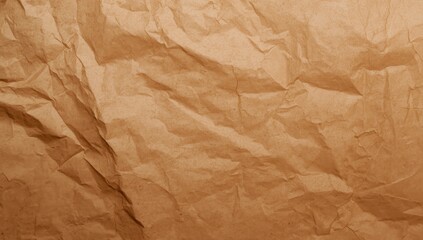 Obraz premium Wrinkled brown baking parchment sheet on white background