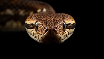 Fototapeta premium detailed view of a timber rattlesnake's head