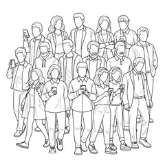 Line American people 