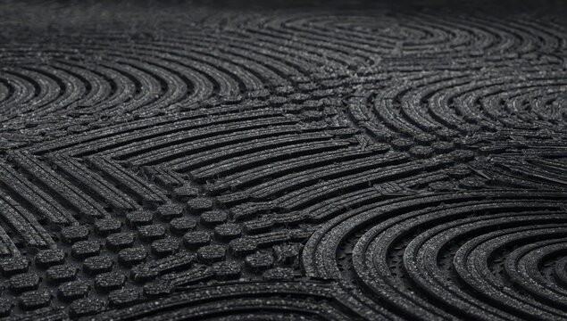 rubber mat with indoor design or ring pattern