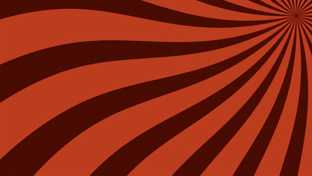 Red and Brown Retro Spiral Sunburst Background