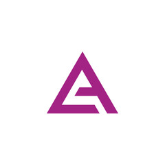 Geometric Triangle Logo Design with Abstract Lettering