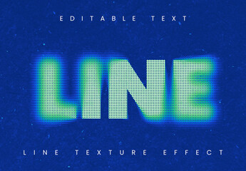 Gritty Line Halftone Text Effect