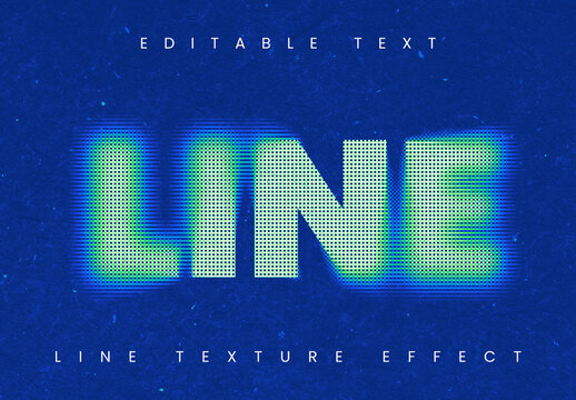Gritty Line Halftone Text Effect