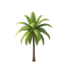 Obraz premium Lush palm tree with vibrant green leaves standing tall