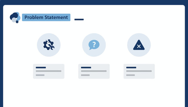 Minimalist Business Problem Statement Infographic with Icons