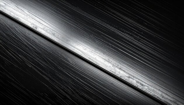 Abstract diagonal lines and metallic texture background.