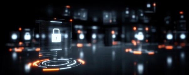 Fototapeta premium The system involves monitoring and surveillance to manage a server and storage backup for various levels of access.
