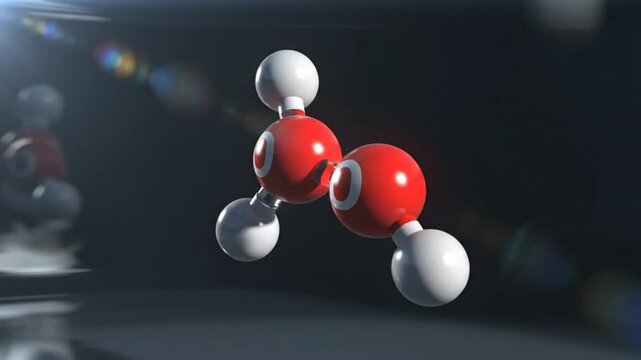 Hydrogen Peroxide Molecule Depicted, Illustrating Its Chemical Composition and Applications in Various Industries