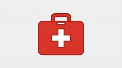 Obraz premium “First aid kit icon with cross symbol