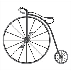 Fototapeta premium Penny farthing bicycle illustration, vintage transportation