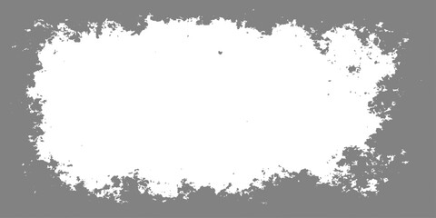 Obraz premium A vintage black ink splat frame features a grungy vector design with dirty paint splashes and a floral silhouette texture on an abstract grunge paper background banner