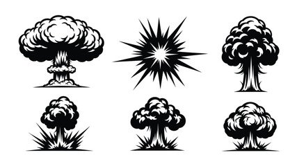 Dramatic explosion effects depicted in a stark graphic silhouette © MdGolam