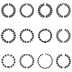 Laurel Wreath Svg Silhouette Clipart