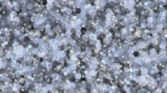 ラグジュアリースパンコールシルバー/Luxury Spangle Silver Glitter Background 4K.