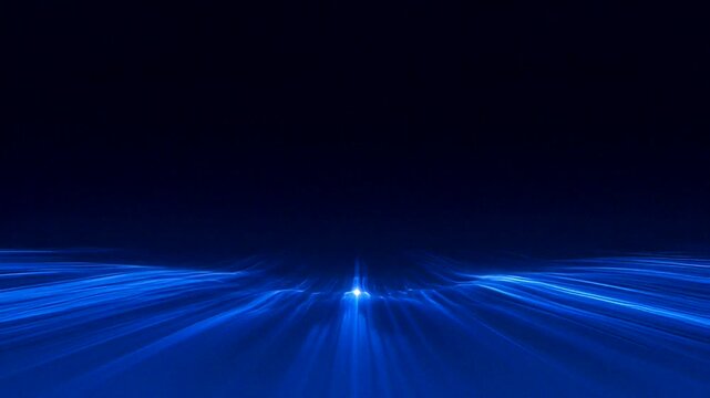 Stunning abstract blue light waves create a serene and dynamic atmosphere, perfect for digital designs.
