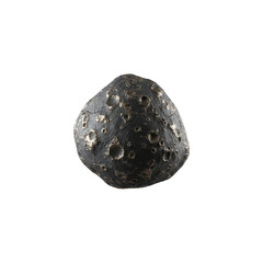Fototapeta premium Cratered Asteroid with Rough Dark Surface Texture