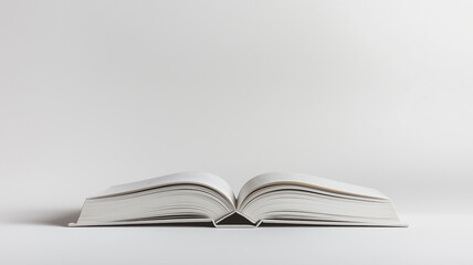 Open book isolated in studio background. Literature and reading image.