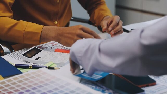 team of UI UX web designer are working together to develop mobile responsive websites with UI UX front end designer previews