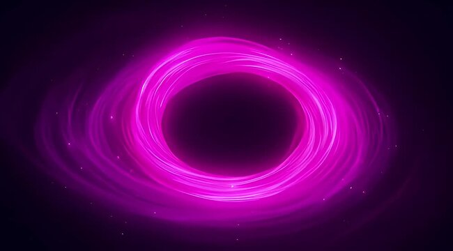 Abstract depiction of a vibrant purple swirling galaxy with a central blackhole