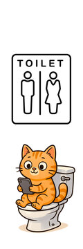SEGNALIBRO GATTO IN TOILET