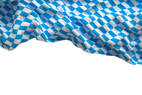 Bavaria Flag Waving with transparent background.