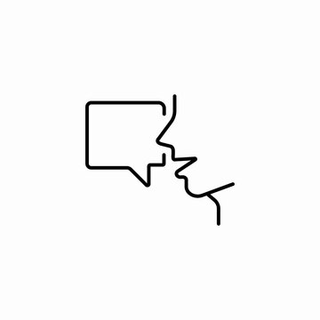person speaking chat icon sign vector
