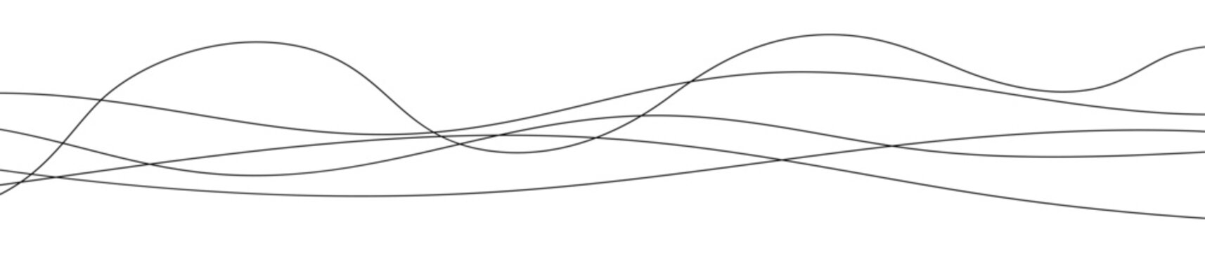 Thin curved wavy lines