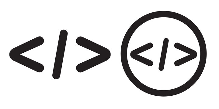 Code vecor icon set. Stock vector illustrator. EPS 10