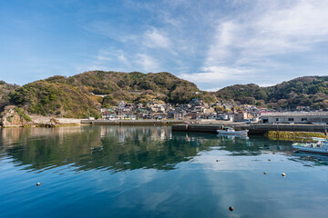 山口県上関町白井田漁港の景色