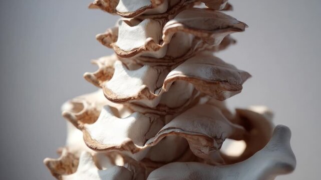 Sculptural Bone Structure: The intricate, layered form of a bone structure reveals artistic beauty and structural elegance, evoking both the delicacy and strength inherent in its composition.