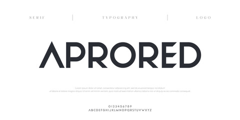 Aprored, Creative digital abstract modern alphabet fontsand numbers. Typography electronic digital game music future creative urban font design concept. vector illustraion  © Wonderlord