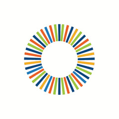 Fototapeta premium Colorful Striped Circular Pattern Design Element.