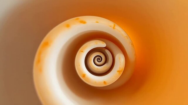 Spiral shell pattern in warm tones