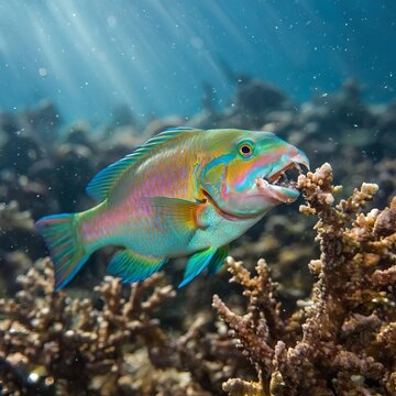 Characteristics Brightly colored beak like mouth for eating cora
